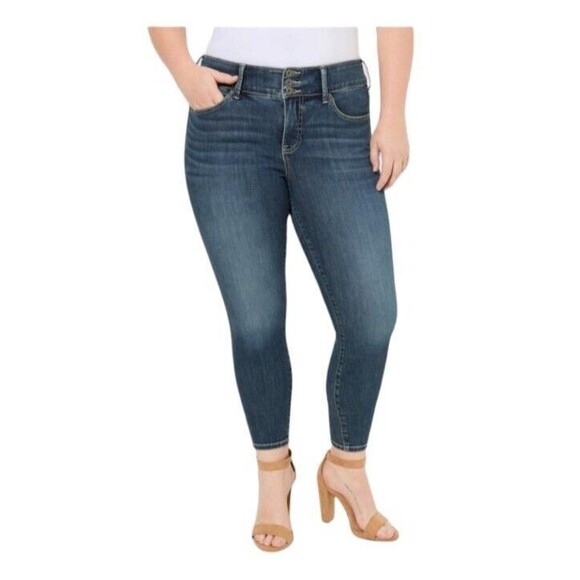 Torrid Jegging Jeans 26S Short 46x26 Blue High Rise Skinny 3 button - Picture 1 of 13